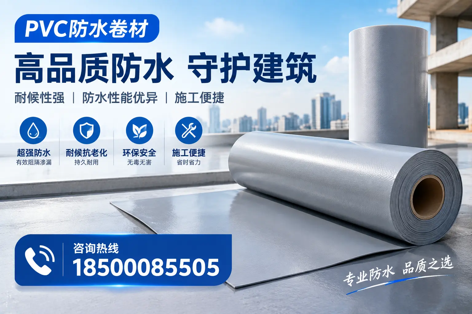 PVC防水卷材的防水效果评测,适合益阳的科学依据